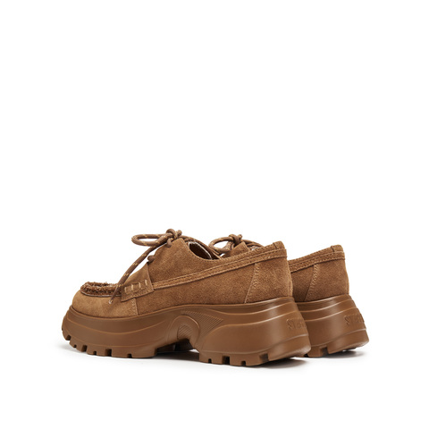 思加图2025秋季新款复古运动休闲鞋厚底增高深口鞋女单鞋EFU43CM5