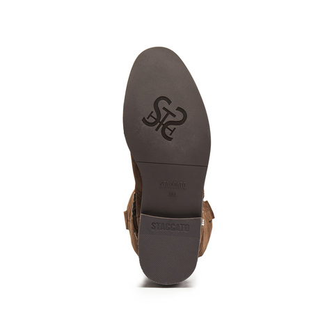 思加图2025冬季新款复古西部靴牛仔靴长筒靴高筒靴女靴子EIL02DG5