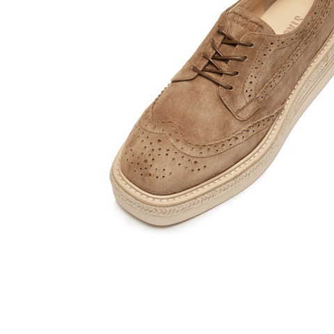 思加图2025秋季新款英伦风牛津鞋厚底增高深口鞋女单鞋H2273CM5