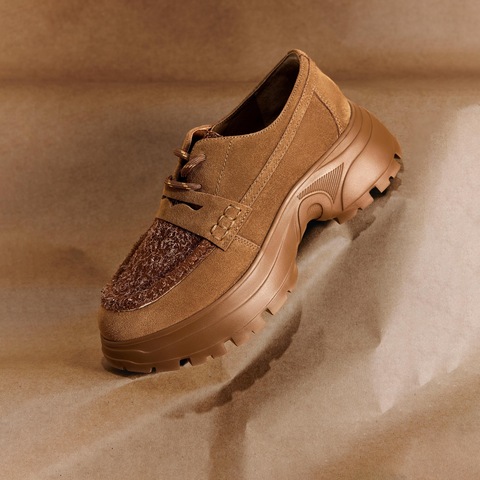 思加图2025秋季新款复古运动休闲鞋厚底增高深口鞋女单鞋EFU43CM5