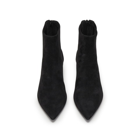 思加图2025冬季新款气质通勤奶油靴时装靴短靴粗跟女皮靴9S006DD5