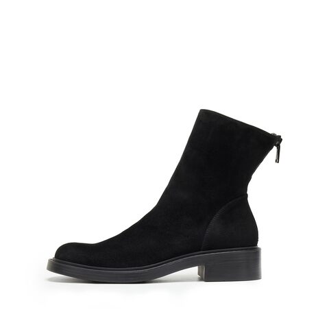 思加图2025冬季新款复古中靴瘦瘦靴时装靴粗跟通勤女靴子Z1604DZ5