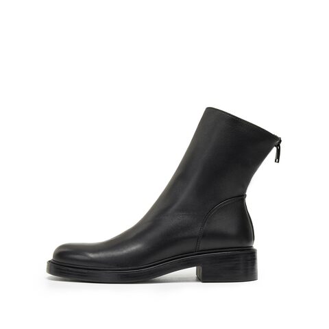 思加图2025冬季新款复古中靴瘦瘦靴时装靴粗跟通勤女靴子Z1604DZ5