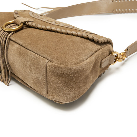 思加图2025冬季新款游牧包斜挎包流苏包单肩包复古背提包X8340DX5