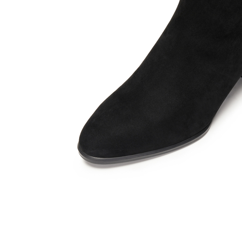 思加图2025冬季新款雾都恋人时装靴粗跟短靴气质通勤女靴EH701DD5