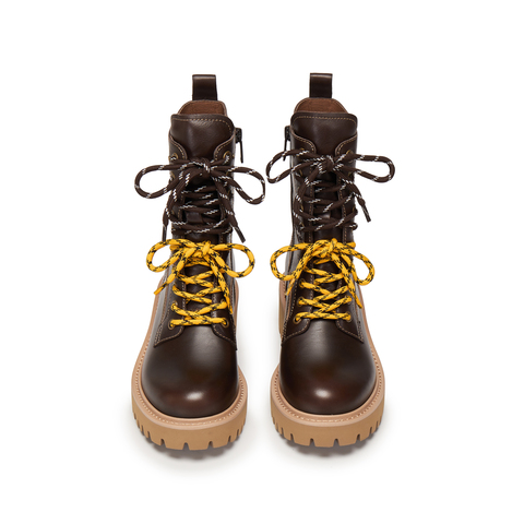 思加图2025冬季新款灵魂乐手马丁靴中筒靴厚底时装鞋女靴EGB51DZ5