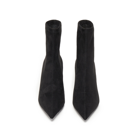 思加图2025冬季新款气质弹力靴时装靴中靴瘦瘦靴细跟女靴H6525DZ5