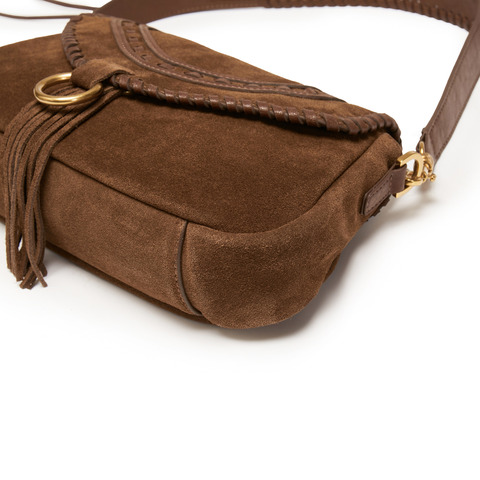 思加图2025冬季新款游牧包斜挎包流苏包单肩包复古背提包X8340DX5