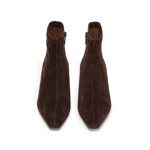 思加图2025冬季新款气质通勤短靴时装靴细跟黑色靴子女靴H2668DD5