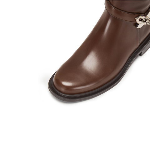 思加图2025冬季新款骑士乐章长靴高筒靴骑士靴粗跟女皮靴EAJ48DG5