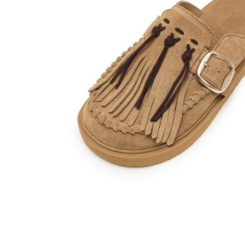 思加图2025秋季新款复古勃肯鞋一字拖厚底增高凉拖鞋女鞋F2510CH5