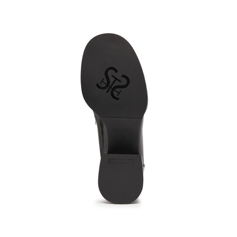 思加图2025秋季新款英伦风乐福鞋粗跟增高小皮鞋单鞋女鞋EGY02CA5