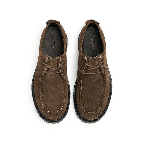 思加图2025秋季新款理查德复古休闲皮鞋商务正装粗跟男鞋H2516CM5