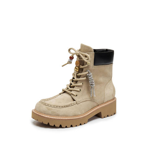 思加图2025冬季新款沙漠旅人马丁靴工装靴中靴时装鞋女靴EIS01DD5