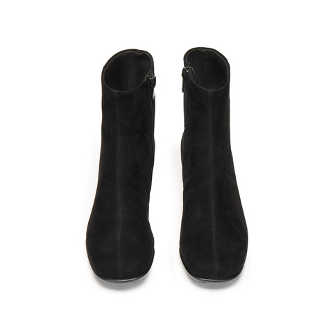 思加图2025冬季新款雾都恋人时装靴短靴粗跟复古女皮靴子EIB02DD5