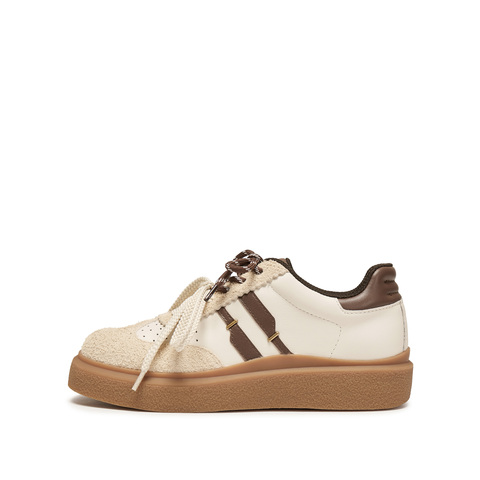 思加图2025冬季新款复古德训鞋运动休闲鞋厚底增高女鞋子S8375CM5