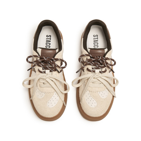 思加图2025冬季新款复古德训鞋运动休闲鞋厚底增高女鞋子S8375CM5