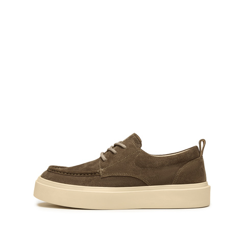 思加图2025秋季新款复古时尚板鞋厚底休闲鞋系带男单鞋H2821CM5