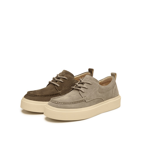 思加图2025秋季新款复古时尚板鞋厚底休闲鞋系带男单鞋H2821CM5