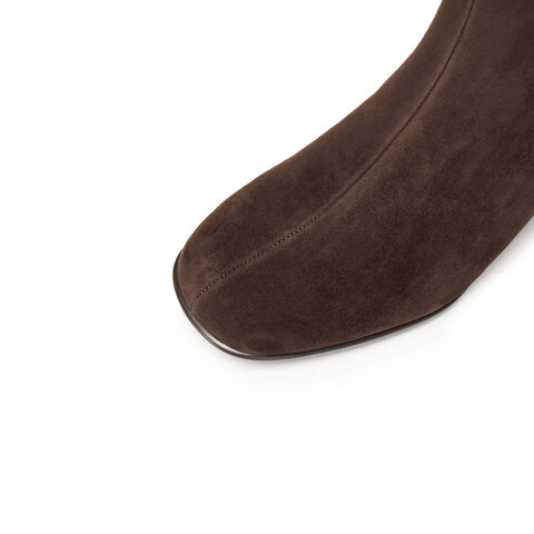 思加图2025冬季新款雾都恋人时装靴短靴粗跟复古女皮靴子EIB02DD5