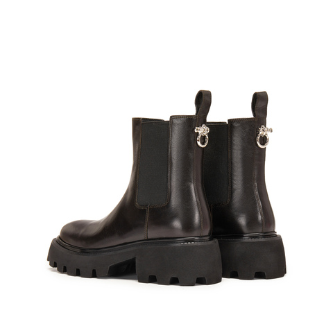 思加图2025冬季新款英伦风切尔西靴烟筒靴中靴厚底女靴子Z1455DD5