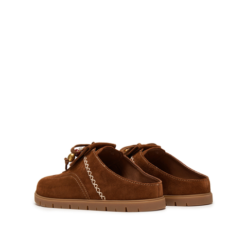 思加图2025冬季新款雪绒绒复古勃肯鞋大头鞋厚底半拖鞋女EIM02DH5