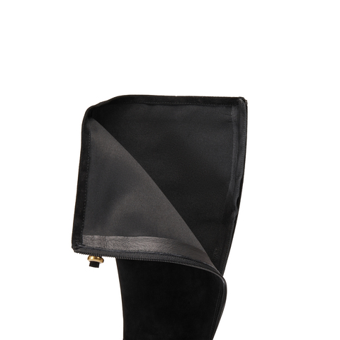 思加图2025冬季新款伊芙琳时装靴长靴高靴粗跟方头女皮靴EIA01DG5