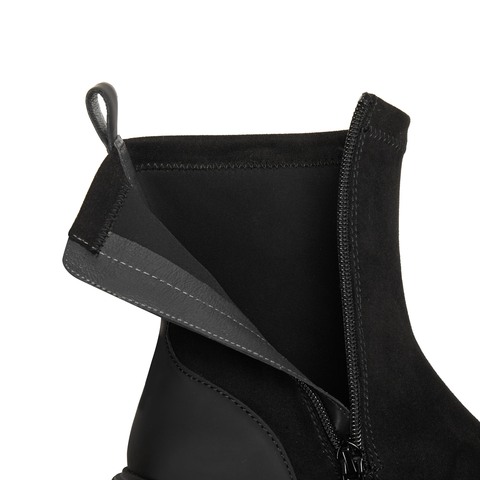 思加图2025冬季新款弹力靴中靴时装靴厚底增高运动靴女靴EJA04DZ5