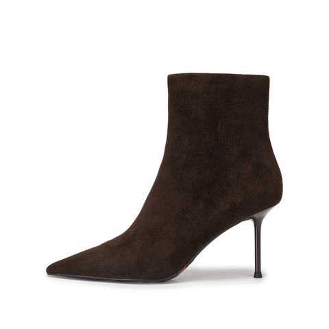 思加图2025冬季新款气质通勤时装靴中靴高跟鞋细跟女靴子H8058DD5