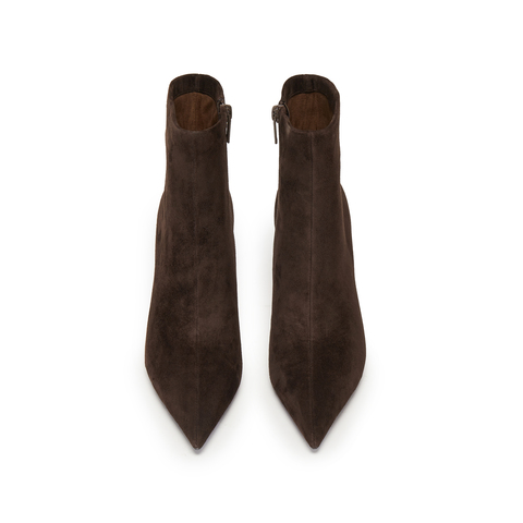 思加图2025冬季新款气质通勤时装靴中靴高跟鞋细跟女靴子H8058DD5