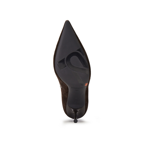 思加图2025冬季新款气质通勤时装靴中靴高跟鞋细跟女靴子H8058DD5