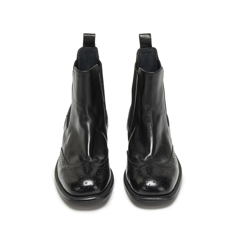 思加图2025冬季新款海伦小姐切尔西靴短靴时装靴复古女靴J8020DD5