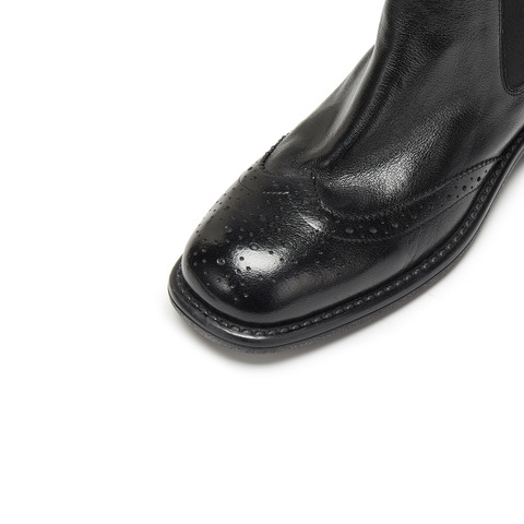 思加图2025冬季新款海伦小姐切尔西靴短靴时装靴复古女靴J8020DD5