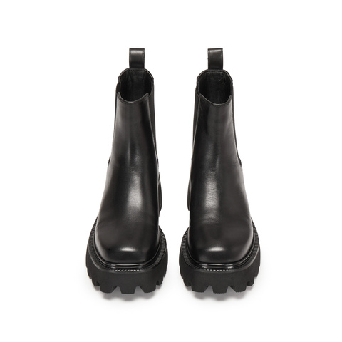 思加图2025冬季新款英伦风切尔西靴烟筒靴中靴厚底女靴子Z1455DD5