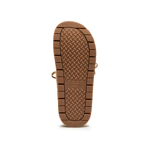 思加图2025冬季新款雪绒绒复古勃肯鞋大头鞋厚底半拖鞋女EIM02DH5