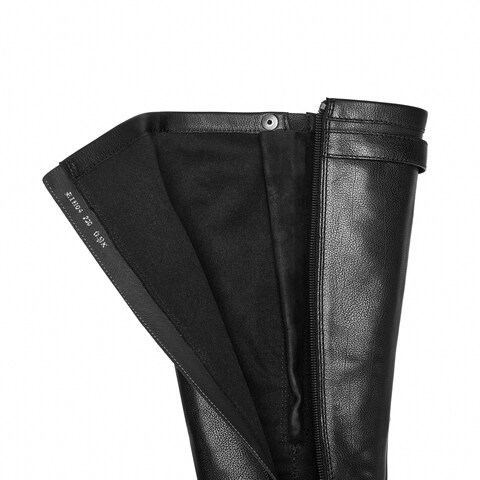 思加图2025冬季新款东十街骑士靴长靴时装靴粗跟女皮靴子EIH04DG5