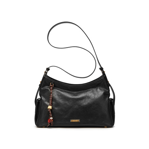 思加图2025冬季新款黑胶袋托特包大容量单肩包斜挎背提包X8229DX5