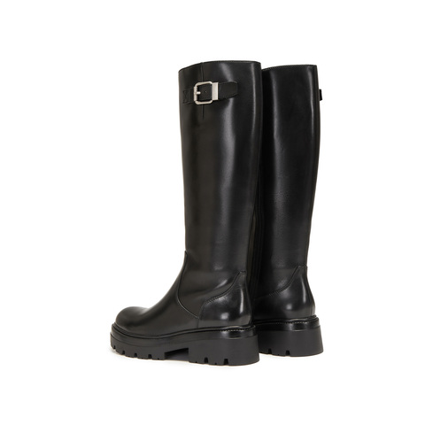 思加图2025冬季新款英伦风骑士靴超长靴时装靴女靴EIW06DC5