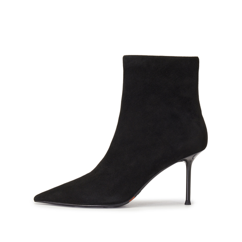 思加图2025冬季新款气质通勤时装靴中靴高跟鞋细跟女靴子H8058DD5