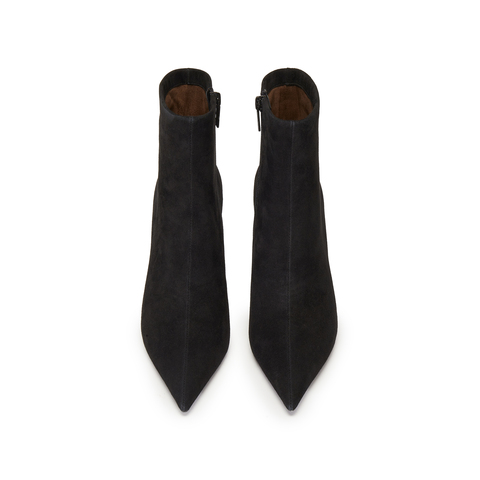 思加图2025冬季新款气质通勤时装靴中靴高跟鞋细跟女靴子H8058DD5