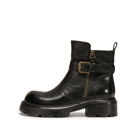 思加图2025冬季新款英伦风工装靴短靴厚底增高时装靴女靴J5883DD5