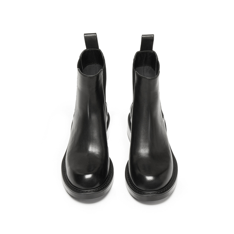 思加图2025冬季新款英伦风切尔西靴短靴时装靴粗跟女靴子B6326DD5