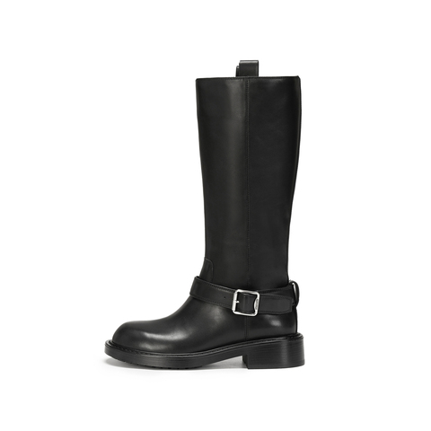 思加图2025冬季新款英伦风骑士靴长靴高筒靴时装靴女靴子B2135DG5