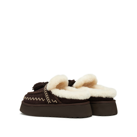 思加图2025冬季新款雪顶松松保暖毛毛鞋厚底增高穆勒拖女鞋D5124DD5