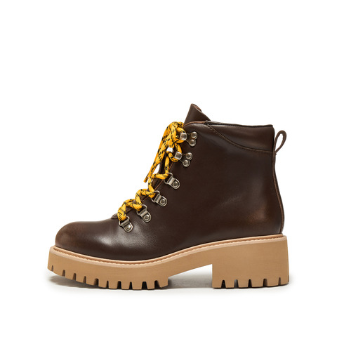 思加图2025冬季新款小黄蜂复古马丁靴工装靴短靴厚底女靴EGB53DD5