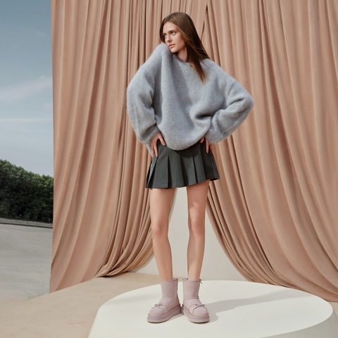 思加图2025冬季新款雪菲菲保暖雪地靴厚底增高短靴女靴子EIY07DD5