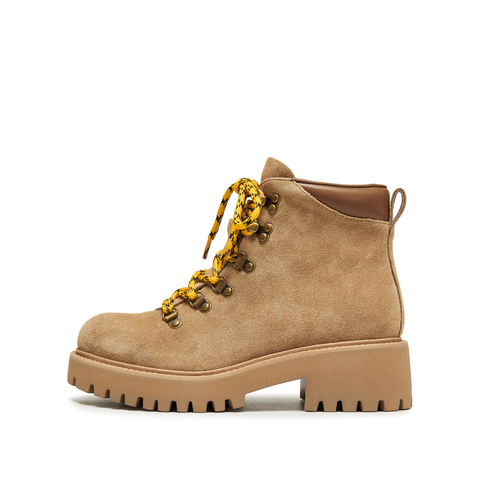 思加图2025冬季新款小黄蜂复古马丁靴工装靴短靴厚底女靴EGB53DD5