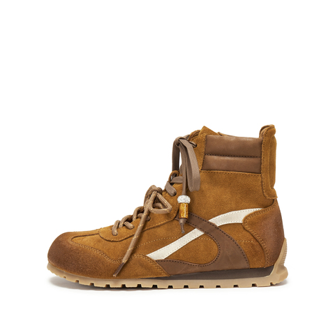 思加图2025冬季新款复古运动靴拳击靴短靴时装鞋平底女靴Q2808DD5