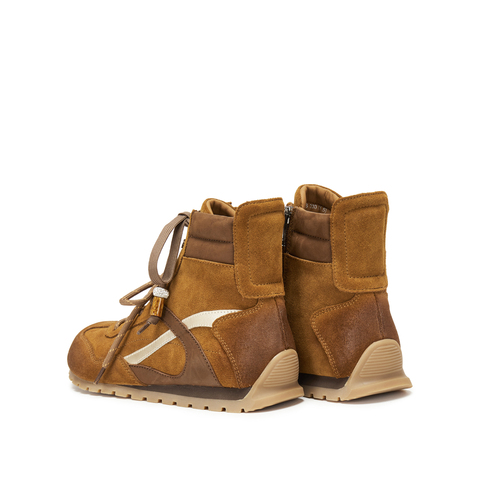 思加图2025冬季新款复古运动靴拳击靴短靴时装鞋平底女靴Q2808DD5