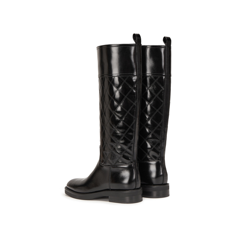 思加图2025冬季新款英伦风骑士靴长靴高筒靴时装靴女靴子Z0522DG5